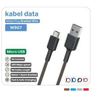Kabel Data W907 MICRO USB | Kabel Data Terbaik Wooker Indonesia