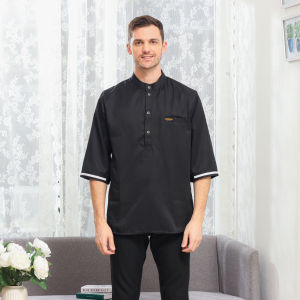 Koko kurta lengan 3/4 baju muslim pria bahan toyobo premium terbaru koko Al-kan terbaru