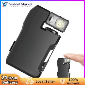 【Vodool】 Flat Pocket Flashlight 400 Lumens EDC Flashlight with RGB Light Mini Flashlight 180 Rotating Head for Outdoor Home Emergencies