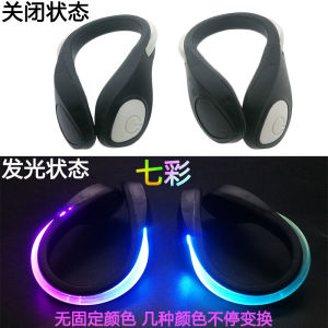 1 Pair LED Shoe Clip Lights Luminous Heel Clips Glow In The Dark Safety Warning Lamp For Night Running Walking Cycling Weather Resistant Sports Gear Shoe Accessories
