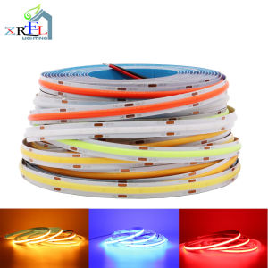 Flexible COB LED Strip Light Bar 12V 24V 384 528 LEDs High Density FOB Tape Lights Ribbon Linear Warm Nature Cool White