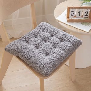 Plush Seat Pad Square Thicken Seat Cushion Soft Warm Plush Tatami Pillow Yoga Floor Mat Home Decor Soft Sofa Cushion