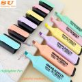 6 Colors/Set Highlighter Pen/Text Marker 6 Colors New Popular Pastel Highlighter Marker Pen Macaron Colors Painting Graffiti Marker Set Large-capacity PP Cute Highlighter Marker Pen Set for School Office Supply. 