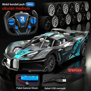 1:18 Mobil kendali jauh-Mobil Balap Remote Control RC Drift 2WD Kecepatan Tinggi Mobil Remote Control CAS