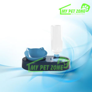 Mani 2 in 1 Pet Food Feeder / Water Feeder Drinking Bottle Cat Face Bowl