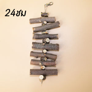 ของเล่นกัดแทะ ไม้แอปเปิ้ล ของเล่นกัดแทะนกแก้ว สำหรับสัตว์ฟันแทะ ำหรับหนูแฮมเตอร์ แกสบี้ กระต่าย กระรอก ชูการ์ไกรเดอร์ ขนาด 24 32 37cm