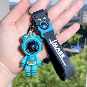 Dễ thương móc khóa hoạt hình đáng yêu Phi Hành Gia Dây Móc Khóa cao su mềm Mặt dây chuyền nhỏ mặt dây chuyền đồ trang trí túi phụ kiện chìa khóa xe