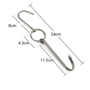 Anti Karat Gantungan Daging Sapi Stainless Gantungan Bebek Panggang Double Hook / Hook Daging