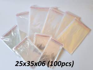 Plastik Seal OPP 25x35x06 (100 lembar) / Plastik Lem 25 x 35 x 06 Bening Rekat Kaos Baju Kemeja Celana Jaket