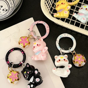 Say Hello Kitten Plush Ball Bead Pendant Sweet Girl Heart Phone Chain Cartoon Cute Pendant