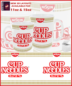 Nissin Cup Noodles Design White mug 11oz/15oz | Magic Mug 11oz | Coffee Mug | Sublimation Mug