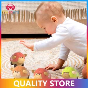 [Eleanor] Press To Go Car Toys For Toddlers Baby Mini Animal Race Cars Infant Play Vehicle Push Go Friction Bull Toys For 18 24 Month