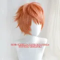 READY STOCK STYLED - WIG RIO MASON BUSUJIMA WIG COSPLAY ANIME HYPNOSIS MIC : DIVISION RAP BATTLE - RHYME ANIMA WIG COWO COWOK PRIA LURUS PENDEK ORANGE PONI DEPAN PONI LEMPAR. 