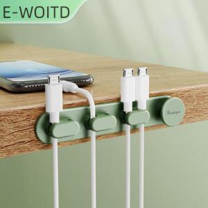 【E-WOITD】 ฮับจัดสายชาร์จซิลิโคนอุปกรณ์แบบม้วนมีกาวในตัวอุปกรณ์จัดเก็บข้อมูลบนโต๊ะและที่ยึดอุปกรณ์แบบม้วนติดอยู่กับที่
