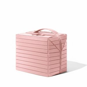 New Pinch Fold Travel Makeup Bag Large Capacity Structured Beauty Kit Water Resistant Cosmetic Bag with Handle Portable Foldable Makeup Storage Organizer for Skincare Toiletries Perfect for Long Trips Daily Use