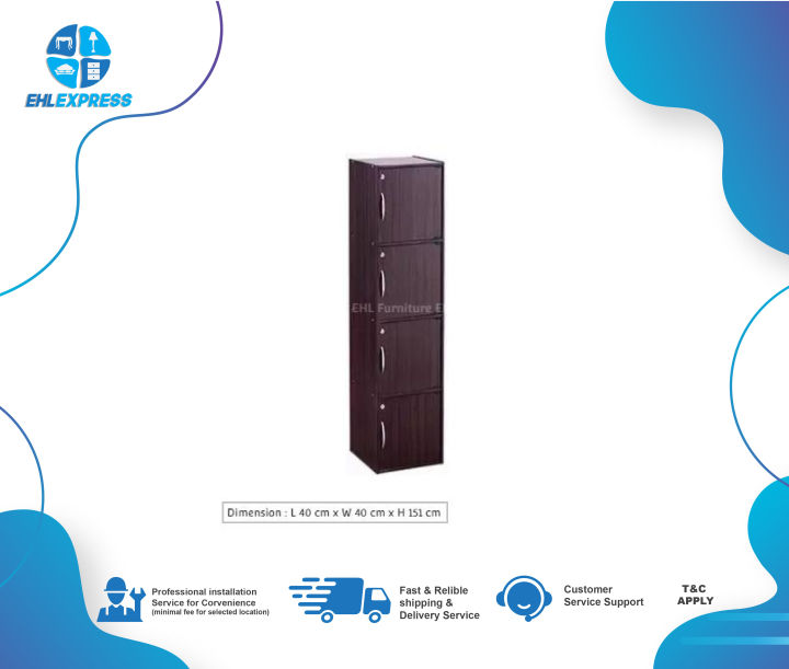 EHL EXPRESS [HOT SALE!!!] Storage 4 doors with lock / 4 Compartment With Lock / 4 Petak