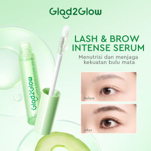 Glad2Glow Lash & Brow Intense Serum 4.5ml Glad2Glow Serum Bulu Mata dan Alis g2g Eyelash Growth Serum Eyelash Serum Eyebrows Serum Serum Alis Penumbuh Alis Penumbuh Bulu Mata Skincare BPOM