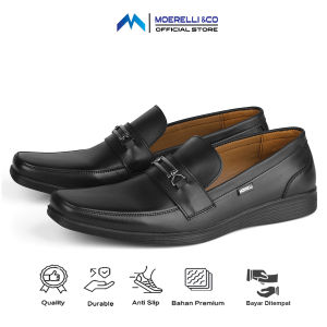 MOERELLI &CO - Pantofel Hitam Pria Sepatu Pantofel Pria Sepatu Pantopel Pria Sepatu Kulit Pria Sepatu Formal MRL-7104