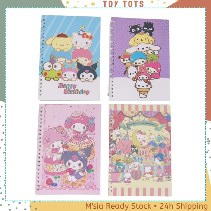 Simsimi Note Book SANRIO STATIONERY NOTEBOOK Cute 🍭 A5 Cinnamoroll Kuromi Spiral Lined ...