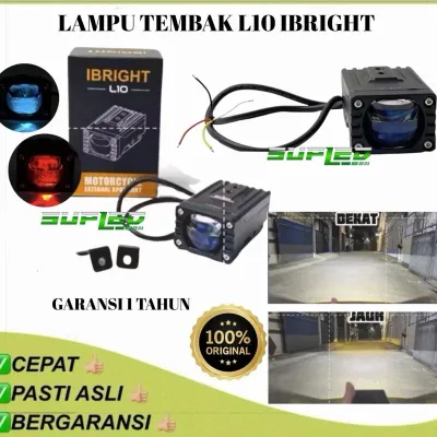 IBRIGHT Lampu Tembak L10 IBright Putih Kuning Devil Eyes Motorcycles External Spotlights Garansi 1 Tahun 100% Original