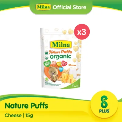 Milna Nature Puff Organic Cheese 15gr x3