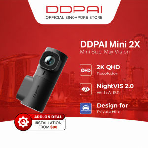 DDPAI Mini 2X 1600P 2K 360° Rotatable Superior Night Vision Dash Cam