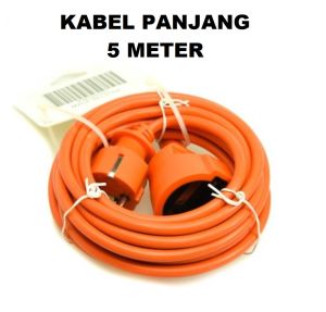 Kabel Ekstensi Krisbow Kabel Perpanjangan Ekstension Cable Colokan Listrik Panjang Kabel 5-10 Meter Daya Besar Berkualitas (Kepala ujung kabel soket dan steker)