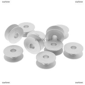 [COD] ourlove 10pcs 21mm อุตสาหกรรมอลูมิเนียม bobbins สำหรับนักร้อง Brother จักรเย็บผ้าเครื่องมือ