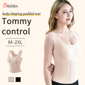 【SINGABRALETTE】Plus Size Shapewear Tank Top Postpartum Support Breathable Mesh Seamless Wide Straps Body Shaping Corset Front Hook  Innerwear