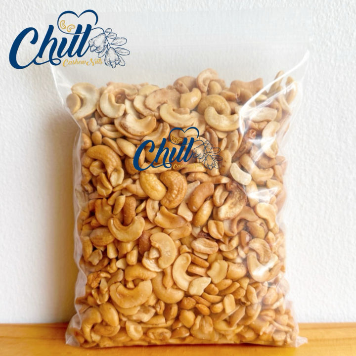 เม็ดมะม่วงหิมพานต์ เกรดซีกปนท่อน (พร้อมทาน) 500g. 🥜ไม่ใส่เกลือ ไม่ใส่ ...