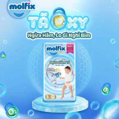 Tã Quần Molfix Oxygen Super Jumbo M56/L52/XL46/XXL42/XXXL28