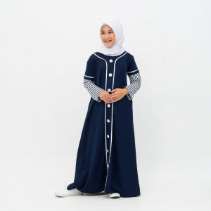 Applekidz Gamis Anak Perempuan Umur 8-14 Tahun Tanggung Sheryl Navy