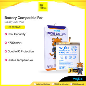 WIXEL Baterai EB-BS916ABY for Samsung Galaxy S23 Plus / S23+ Double Power Real Capacity Original Ori Dual Batre Batrai Battery Batrei