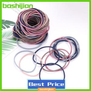 bashijian ยางรัดผมเด็กผู้หญิง100ชิ้นยางมัดผมเชือกยางยืดรัดผมหางม้าที่มัดผม