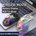 Attack Shark X2 Pro RGB transparent mouse luminous wireless Bluetooth three-mode rechargeable game esports mouse. 