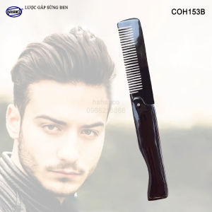 Lược gấp sừng đen tiện dụng bỏ túi dành riêng cho Nam chải tóc chải râu - COH153B
