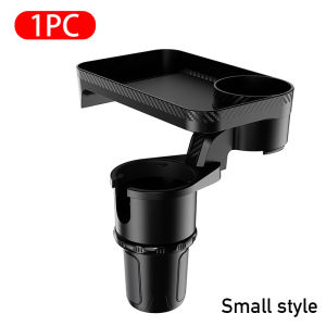 Multifunctional Car Cup Holder With Attachable Tray Swivel Car Food Eating Tray