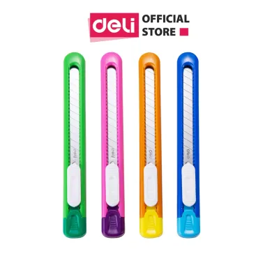 Dao rọc giấy Deli cỡ nhỏ loại 13 lưỡi tách rời - 1 cái màu ngẫu nhiên - E2054