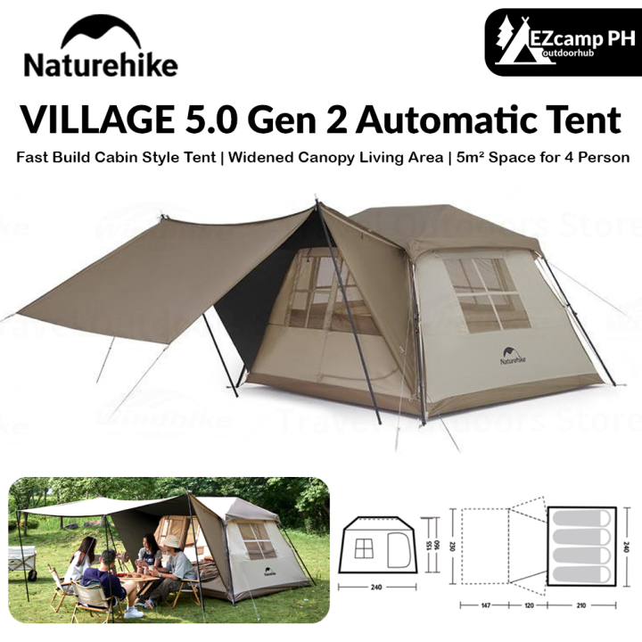 Naturehike Village5.0 Tipi tent, outdoor, 4-6 personen