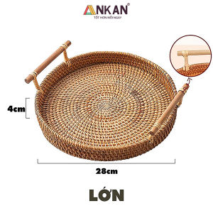 Giỏ Mây Tre Đan Tròn Có Quai - Đựng Đồ Đa Năng Bền Đẹp Chắc Chắn