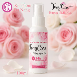 Xịt Thơm Quần Áo TonyCare 100ml – Hương Ngàn Hoa | Lưu Hương 24H | Dùng Cho Quần Áo Giày Nón Phòng – Tiện Dụng Dịu Nhẹ