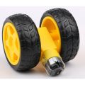 4PCS DC Electric Motor + Plastic TT Motor Tire Wheel Dual Shaft Gear ...