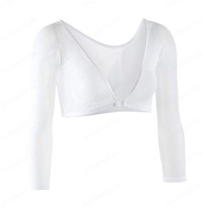 Show Off Your Midriff with this Stunning Netted Crop Top and Sleeves