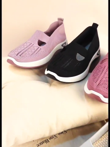 Chỉnh Hình Phụ Nữ Giày lười đế mềm Giày đi bộ thoải mái Thoáng Khí Cho Người Cao Tuổi Phụ Nữ