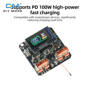 Diymore 4S PD 100W Bidirectional Fast Charging Power Bank Motherboard TFT Color Screen SW6306 Module Integrated Charge Discharge Board
