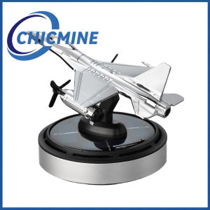 Chicmine Car Aromatherapy Air Freshener with 54 Dispersing Holes Solar-Powered Fighter Jet Essential Oil Diffuser Dashboard Decoration