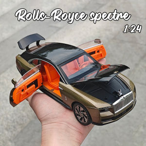 【RUM】1:24 Scale Rolls-Royce Spectre Sports Alloy Car Model Light & Sound Effect Diecast Car Toys for Boys Birthday Gift Kids Toys Car Collection