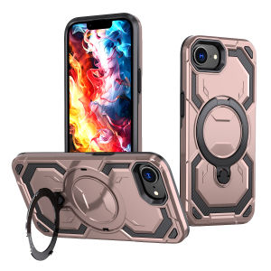 Armor Funda For iPhone 16e Case Shockproof Protection Phone Cover for iPhone 16 e iPhone16e 2025 Car Magnetic Ring Stand Coque
