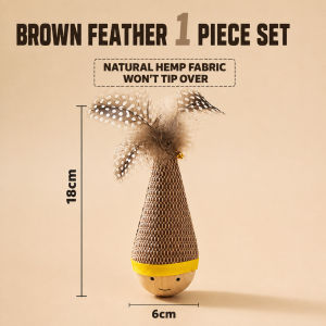 [MALAYSIA STOCK]Japanese Style Cat Dog Feather Tumbler Toy Mainan Kucing Goyong Bulu
