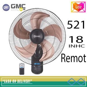 Kipas Angin Dinding Remote GMC 521 Wall Fan 18 Inch Baling Baling Besi Angin Kencang PROMO MURAH